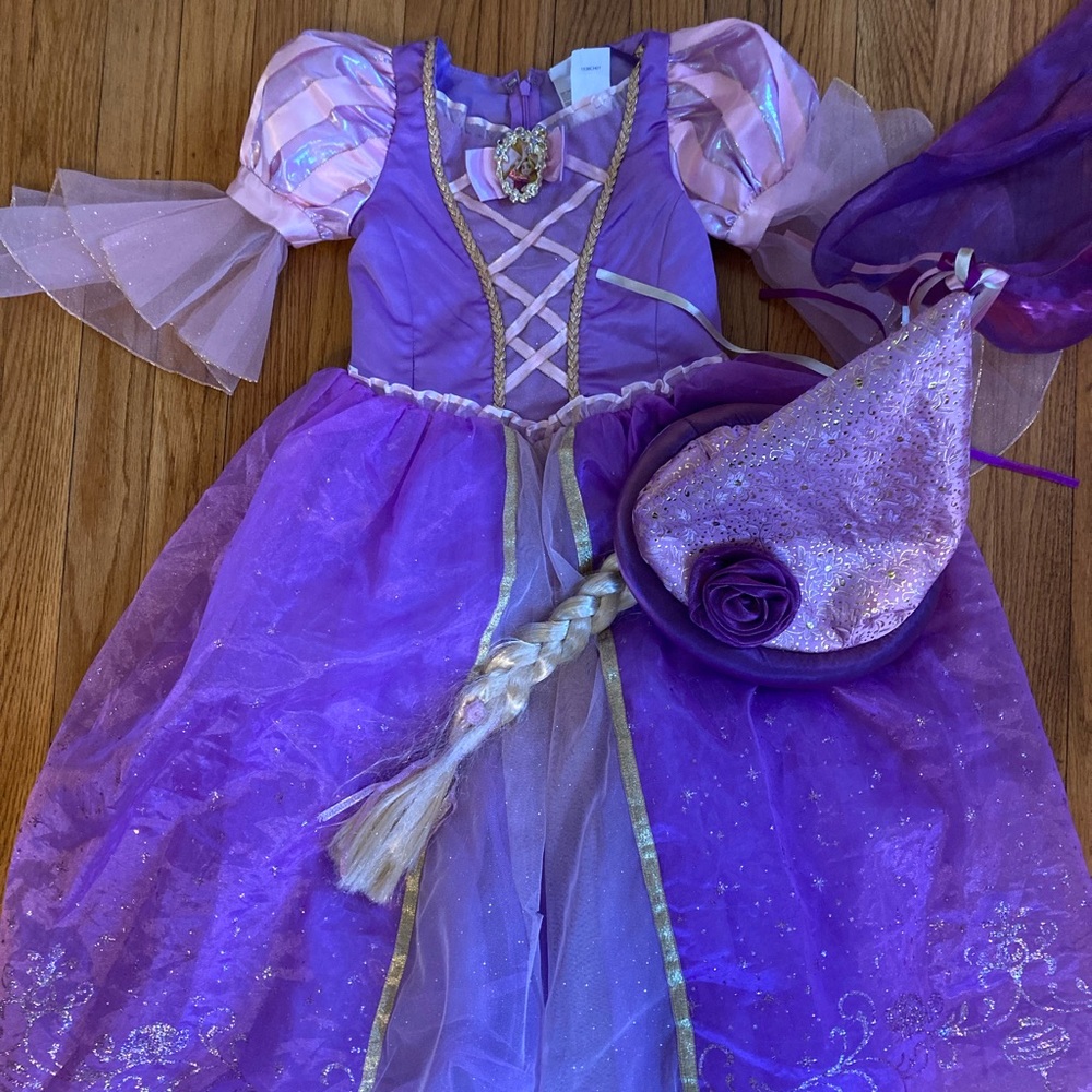 Disney Rapunzel Tangled Dress and Hat Costume